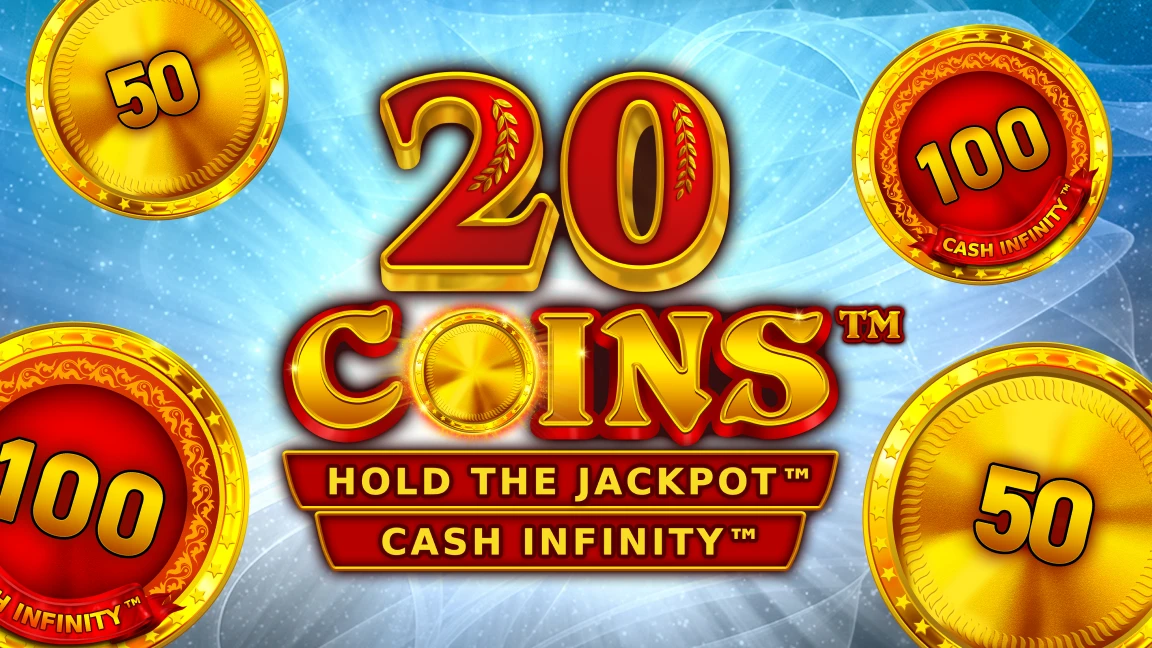 The promotional header for 20 Coins™, an online slot game on Betty.ca.
