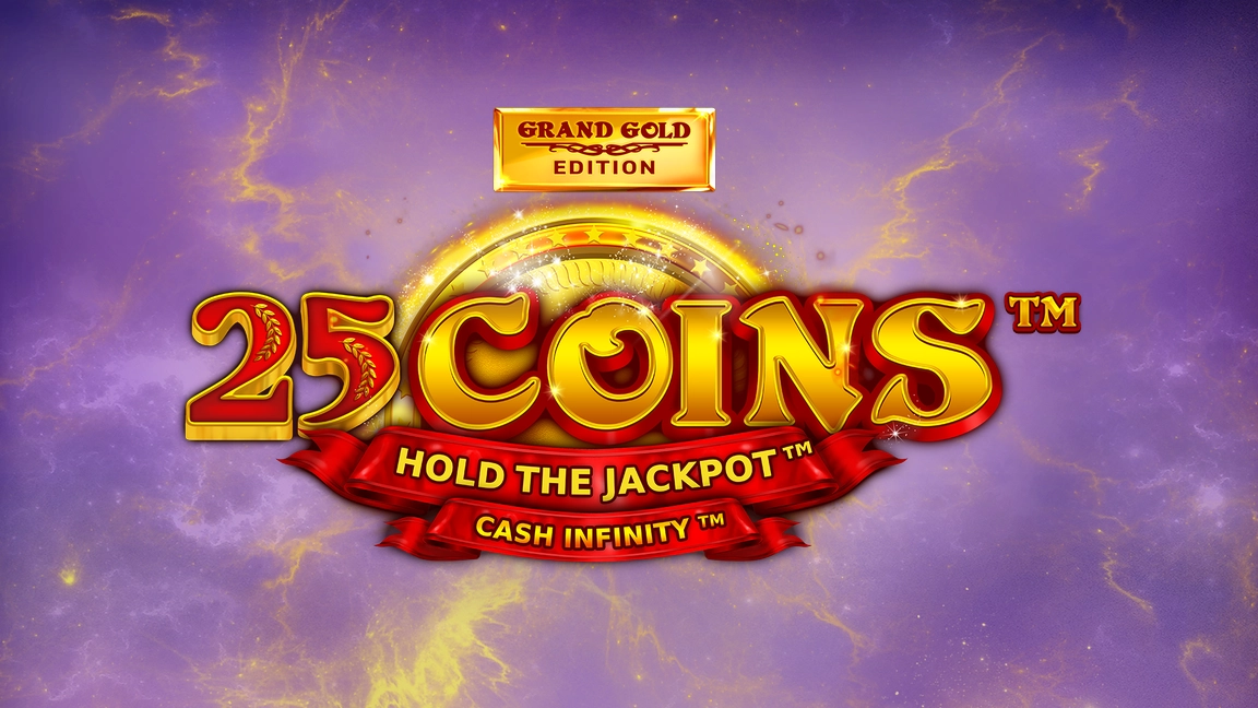 The promotional header for 25 Coins Grand Gold Edition, an online slot game on Betty.ca.