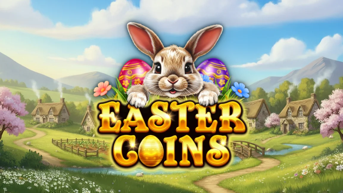 The promotional header for Easter Coins, an online slot game on Betty.ca.