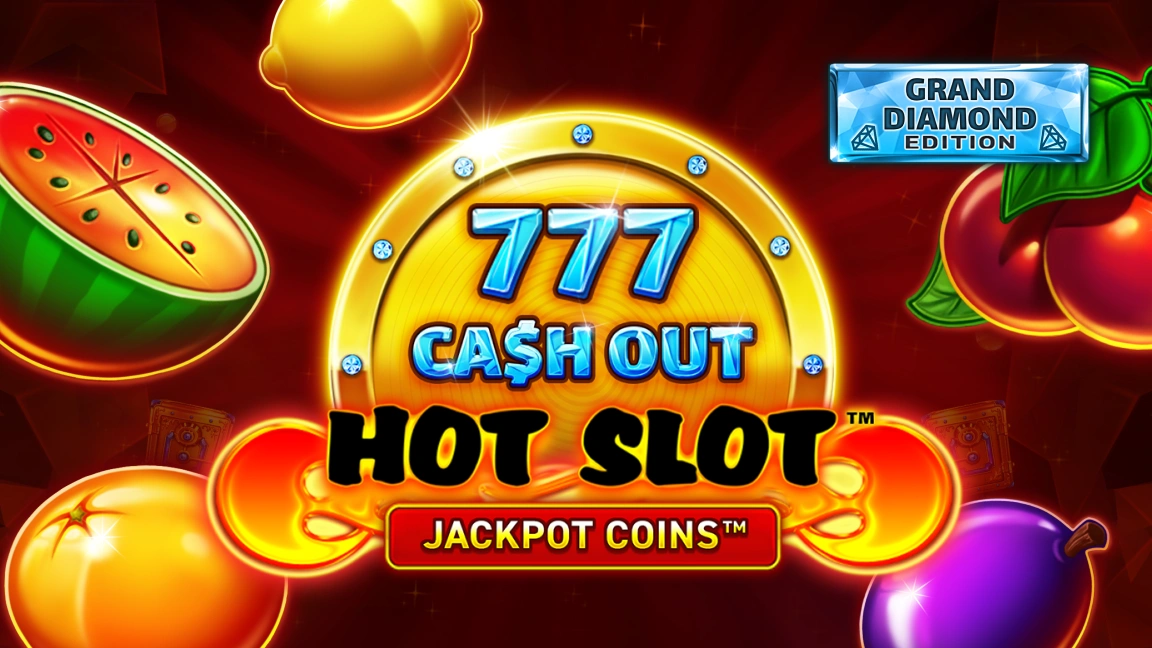 The promotional header for Hot Slot: 777 Cash Out Grand Diamond Edition, an online slot game on Betty.ca.