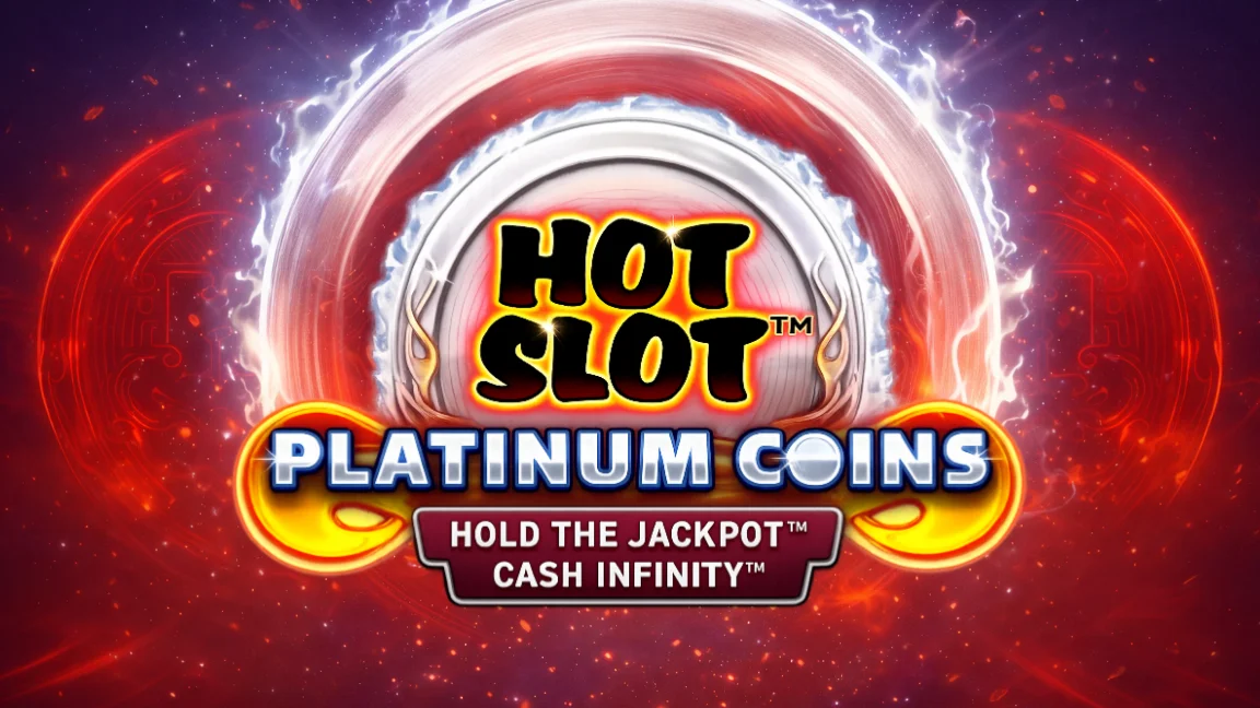 The promotional header for Hot Slot™: Platinum Coins™, an online slot game on Betty.ca.