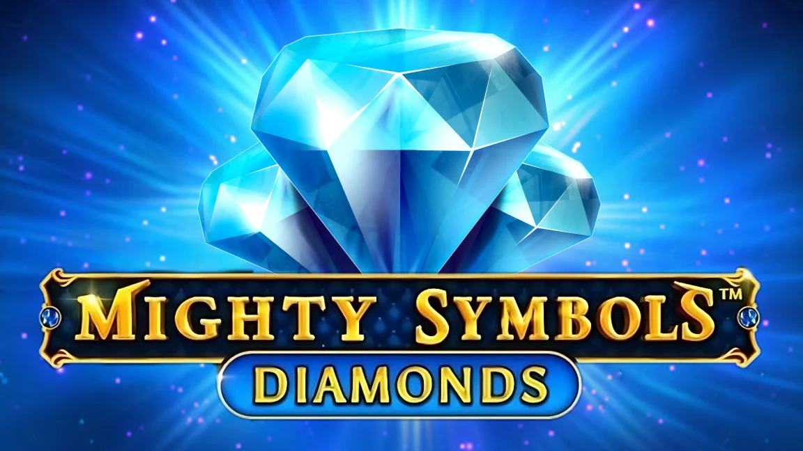 The promotional header for Mighty Symbols™: Diamonds, an online slot game on Betty.ca.