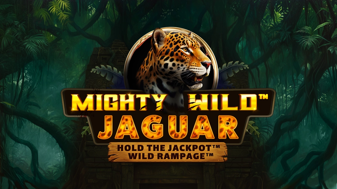 The promotional header for Mighty Wild™: Jaguar, an online slot game on Betty.ca.