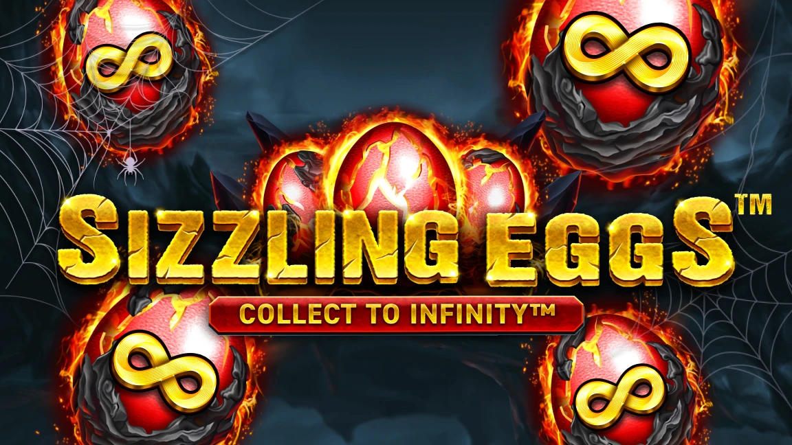 The promotional header for Sizzling Eggs, an online slot game on Betty.ca.