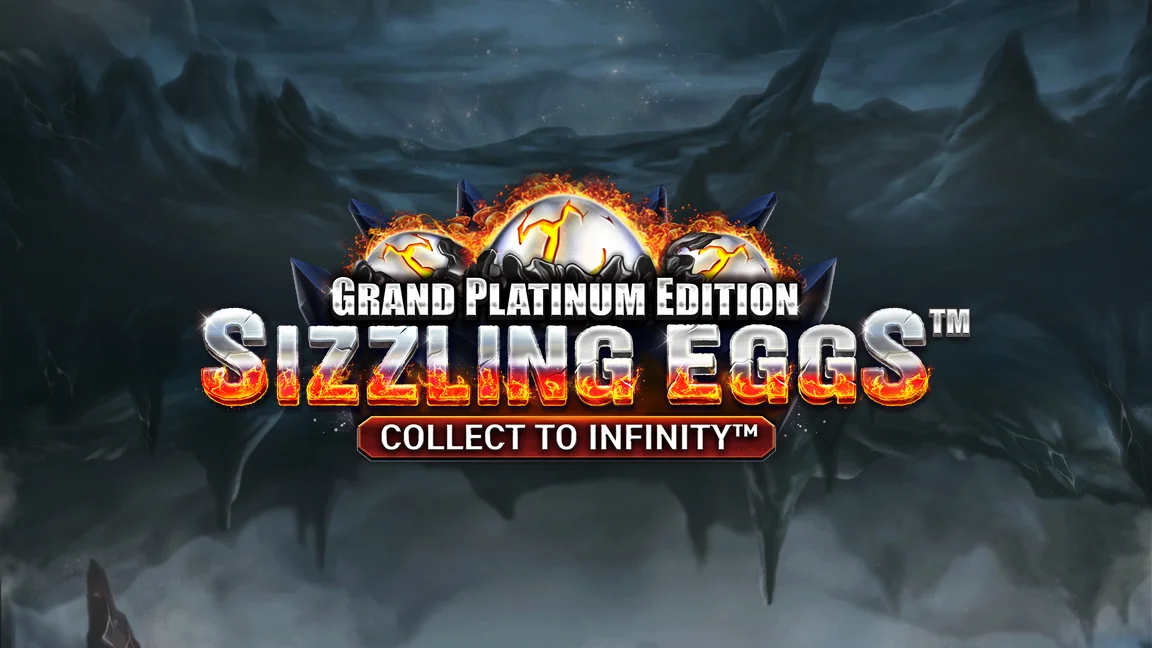 The promotional header for Sizzling Eggs™ Grand Platinum Edition, an online slot game on Betty.ca.