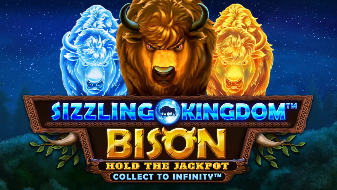 The promotional header for Sizzling Kingdom: Bison, an online slot game on Betty.ca.