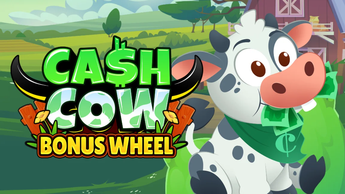 The promotional header for Cash Cow Bonus Wheel, an online slot game on Betty.ca.