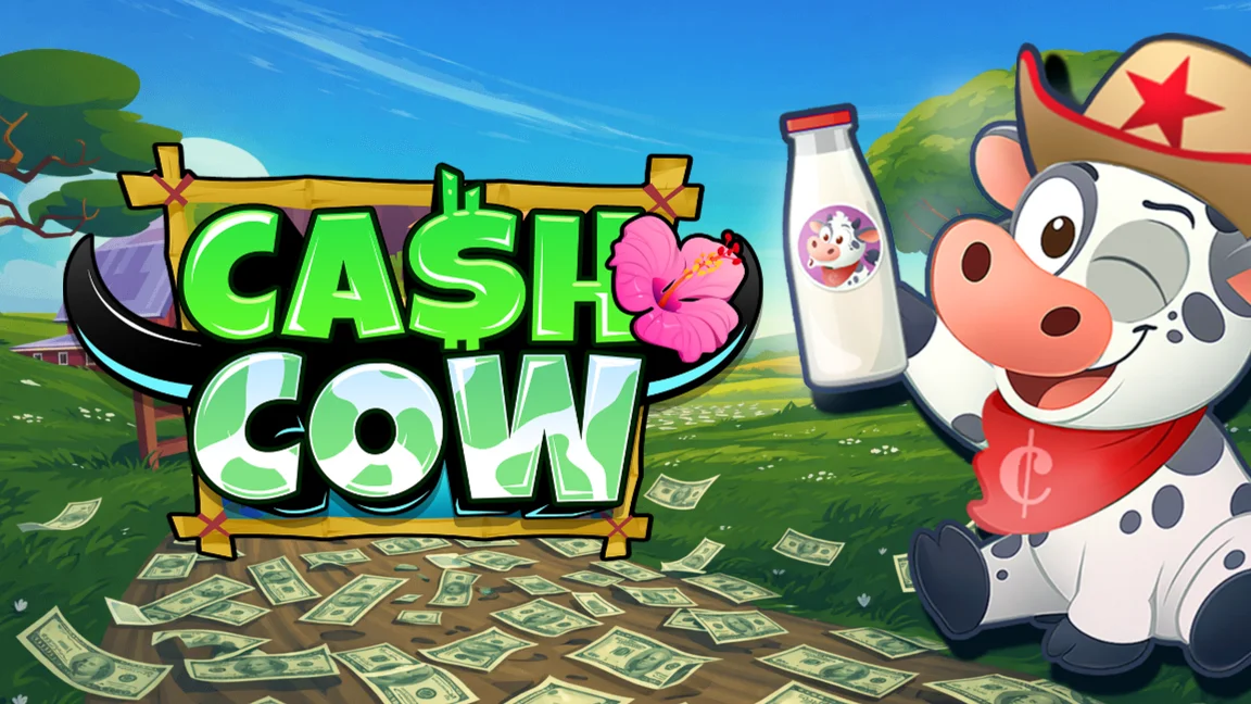 The promotional header for Cash Cow, an online slot game on Betty.ca.