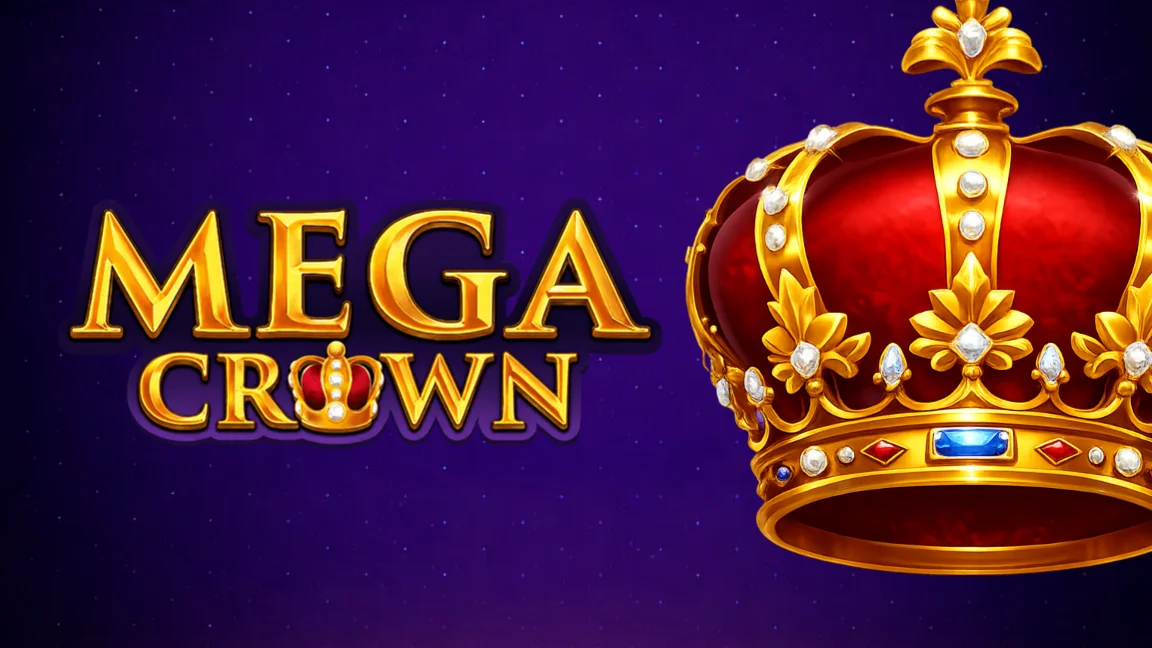The promotional header for Mega Crown, an online slot game on Betty.ca.