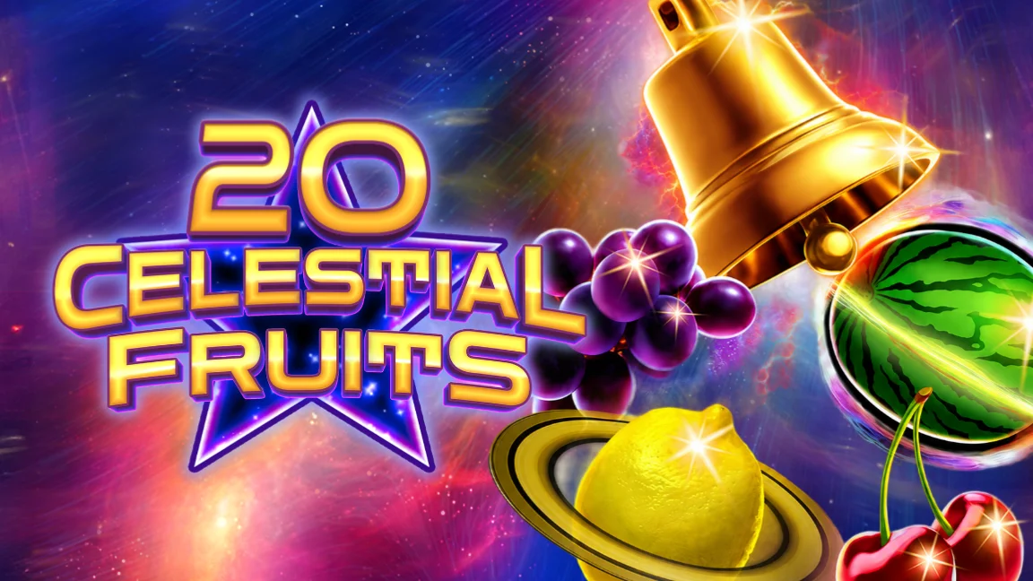 The promotional header for 20 Celestial Fruits, an online slot game on Betty.ca.