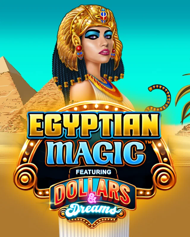 The promotional header for Egyptian Magic Dollars & Dreams, an online slot game on Betty.ca.