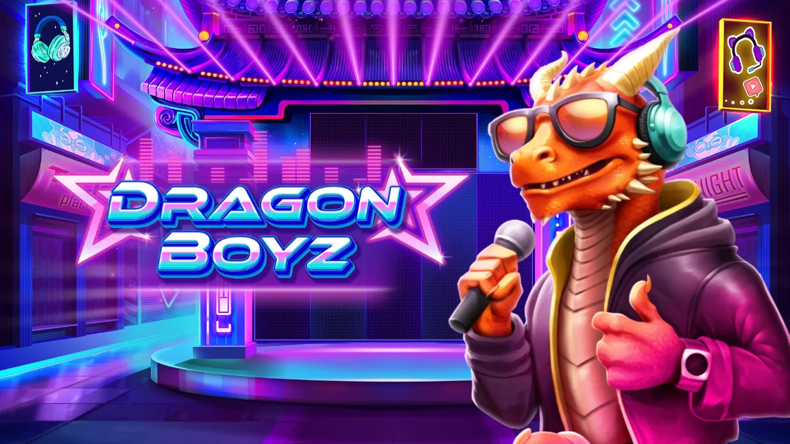 The promotional header for Dragon Boyz, an online slot game on Betty.ca.