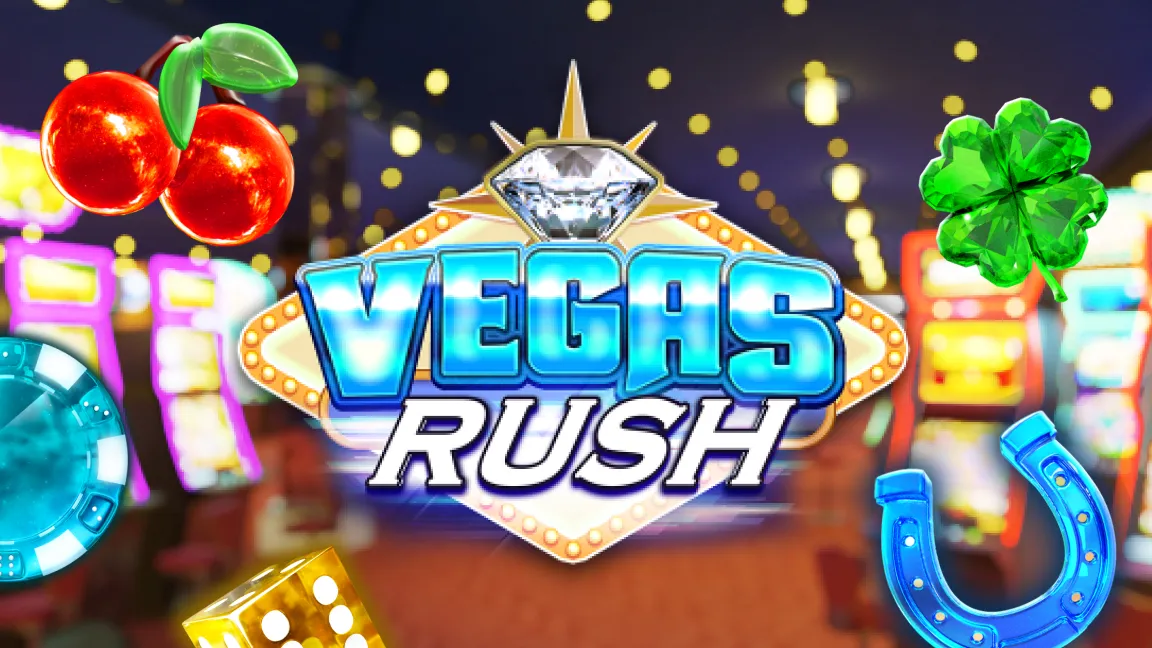 The promotional header for Vegas Rush, an online slot game on Betty.ca.