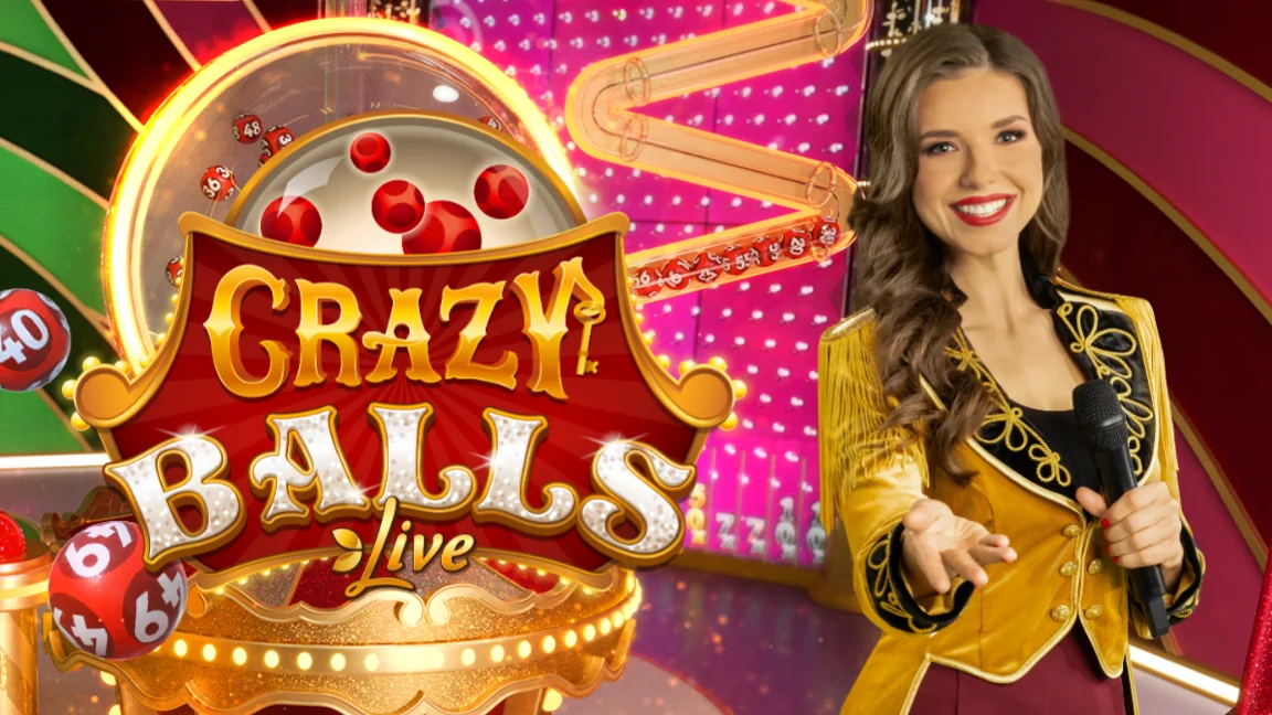 The promotional header for Crazy Balls, an online slot game on Betty.ca.