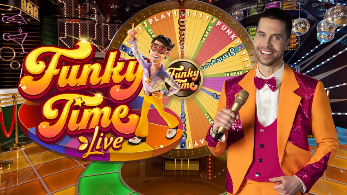 The promotional header for Funky Time, an online slot game on Betty.ca.