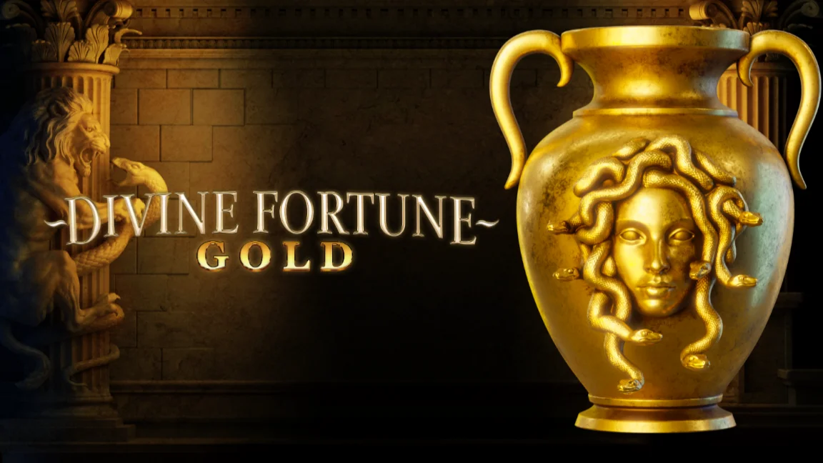 The promotional header for Divine Fortune Gold, an online slot game on Betty.ca.