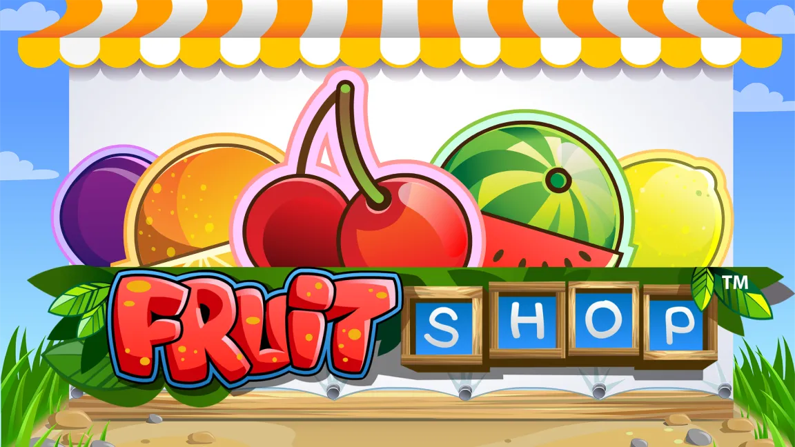 The promotional header for Fruit Shop™, an online slot game on Betty.ca.
