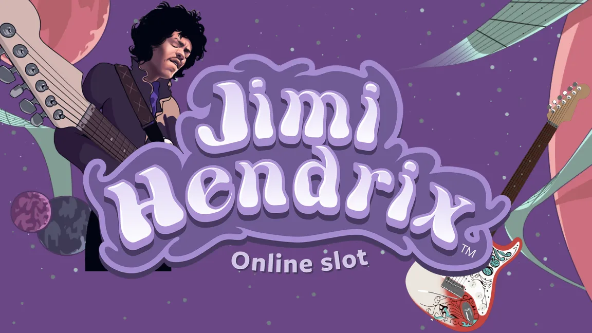 The promotional header for Jimi Hendrix Online Slot™, an online slot game on Betty.ca.
