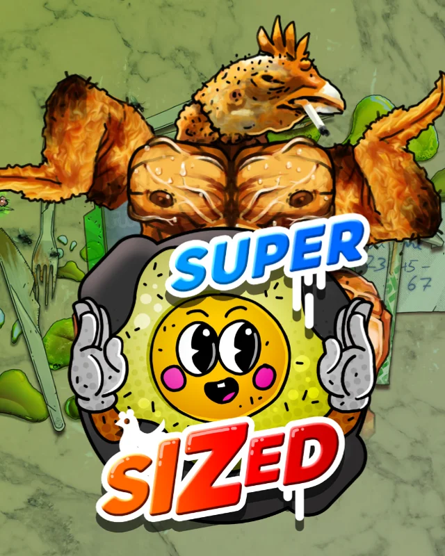 The promotional header for Supersized, an online slot game on Betty.ca.