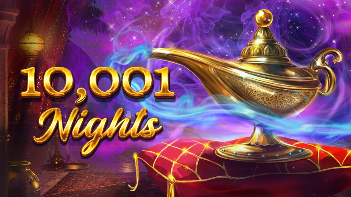 The promotional header for 10001 Nights, an online slot game on Betty.ca.