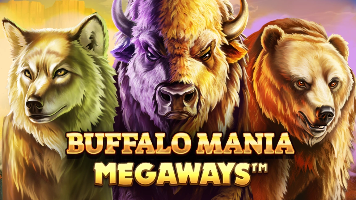 The promotional header for Buffalo Mania Megaways, an online slot game on Betty.ca.