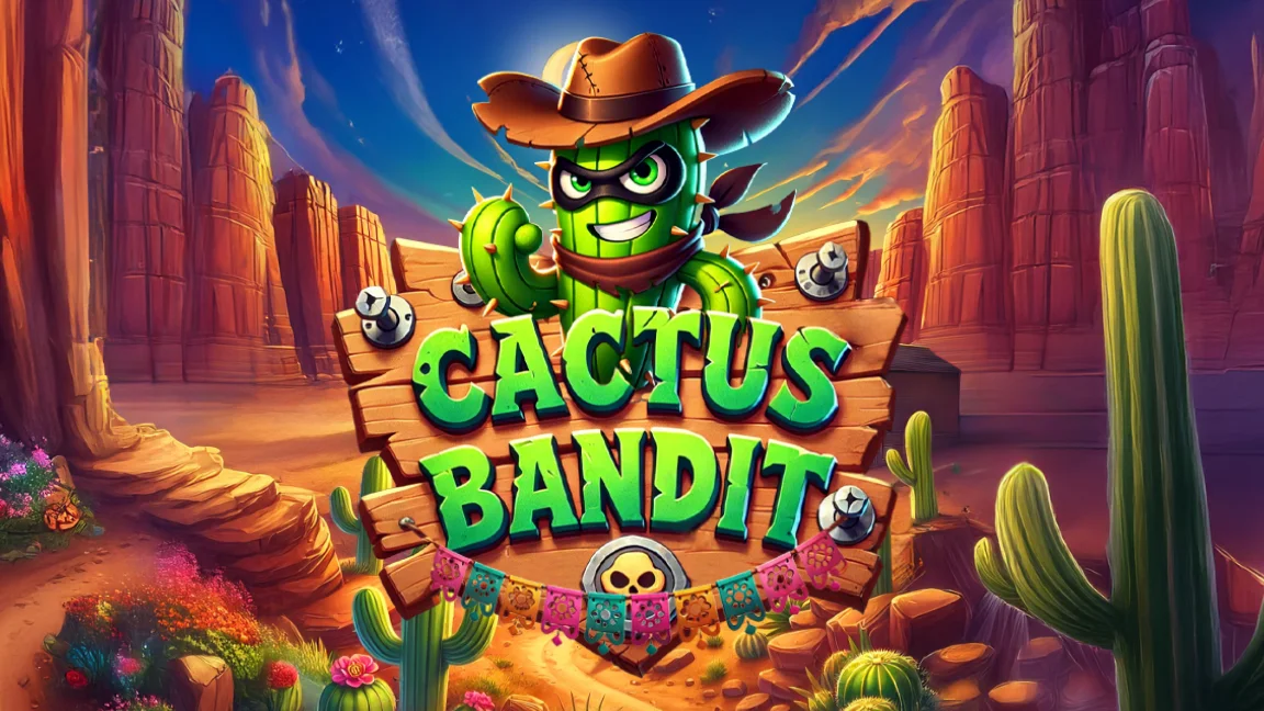 The promotional header for Cactus Bandit, an online slot game on Betty.ca.
