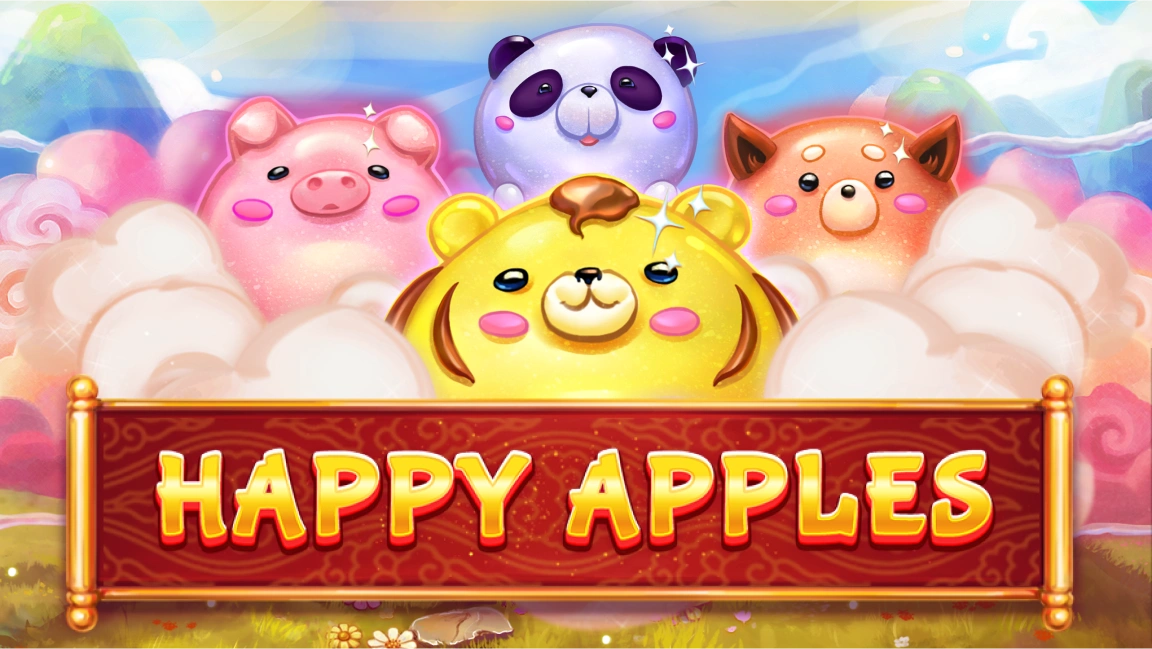 The promotional header for Happy Apples, an online slot game on Betty.ca.