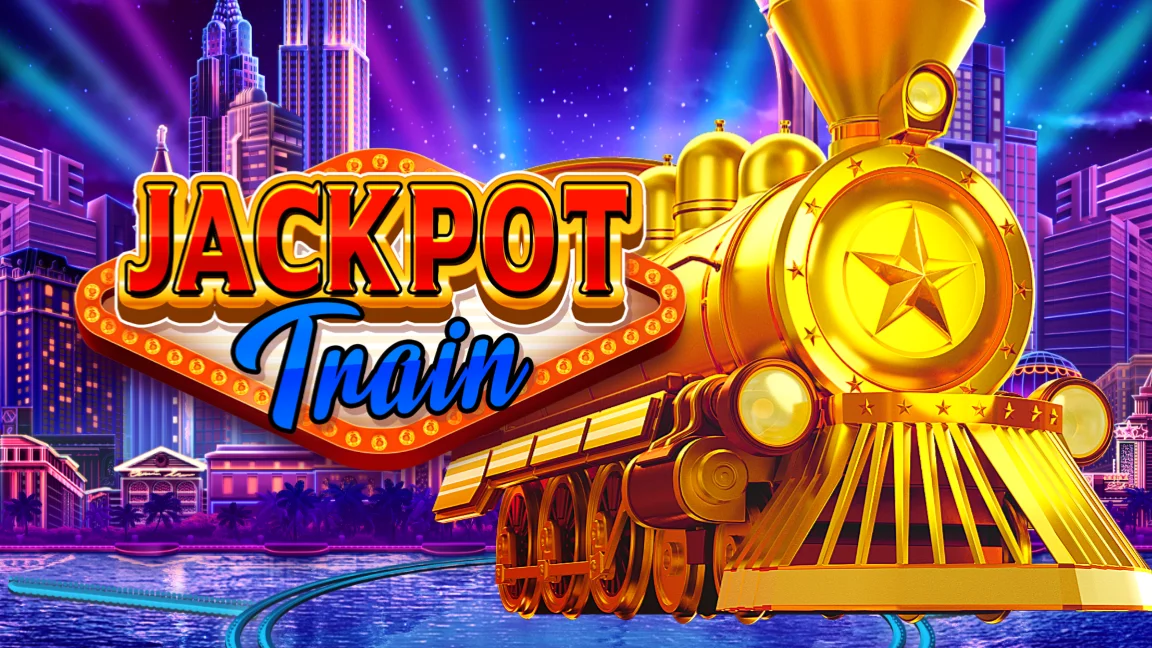 The promotional header for Jackpot Train, an online slot game on Betty.ca.