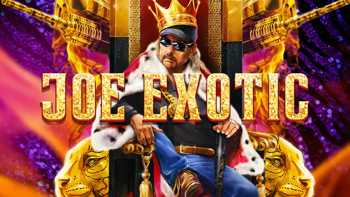 The promotional header for Tiger King Joe Exotic, an online slot game on Betty.ca.