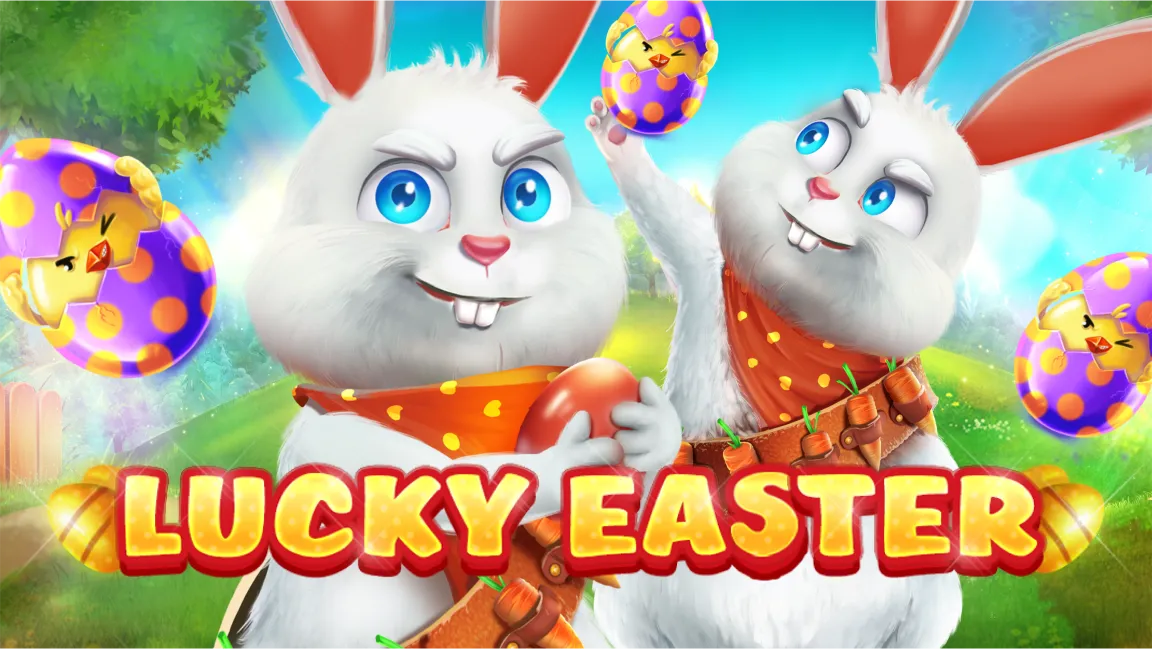 The promotional header for Lucky Easter, an online slot game on Betty.ca.