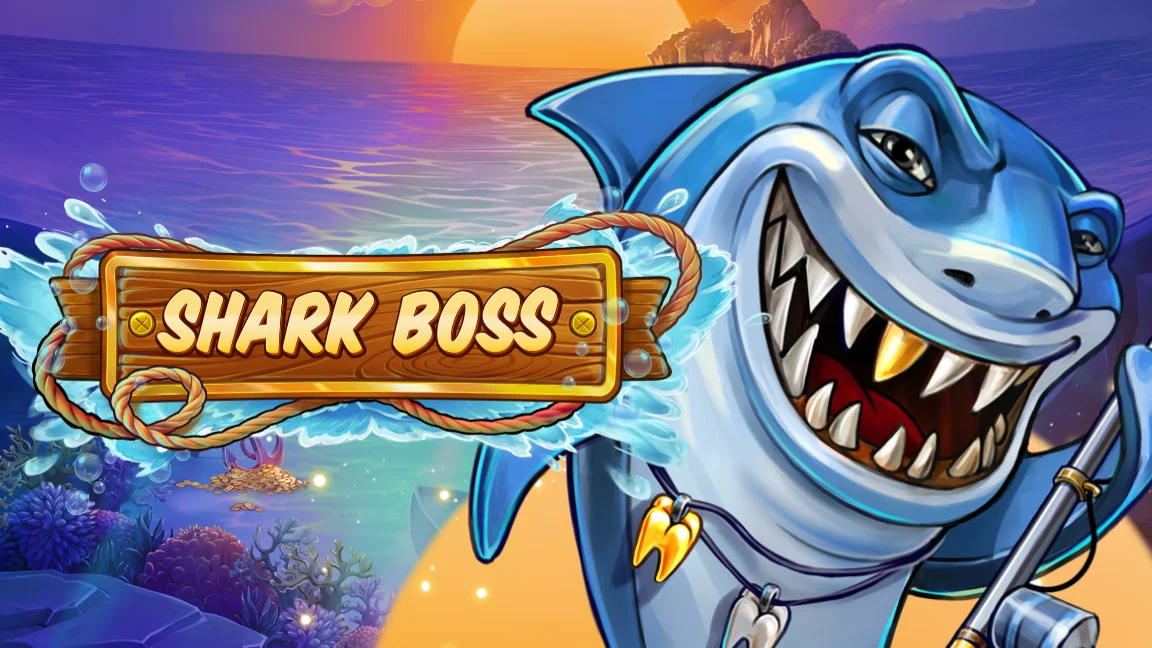 The promotional header for Shark Boss, an online slot game on Betty.ca.