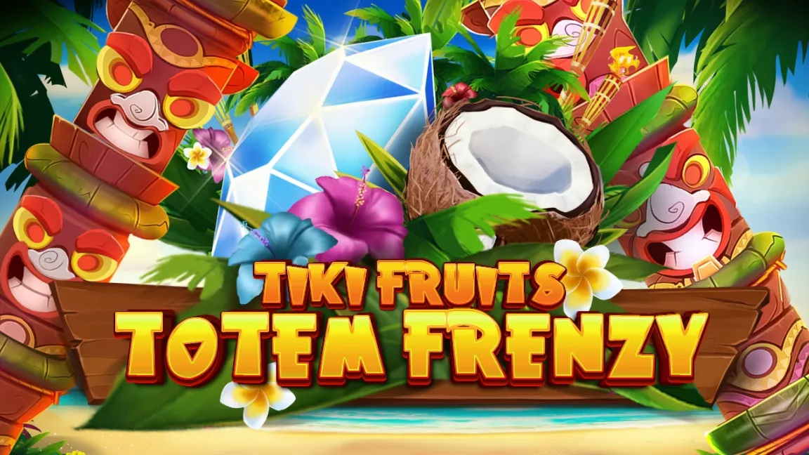 The promotional header for Tiki Fruits: Totem Frenzy, an online slot game on Betty.ca.
