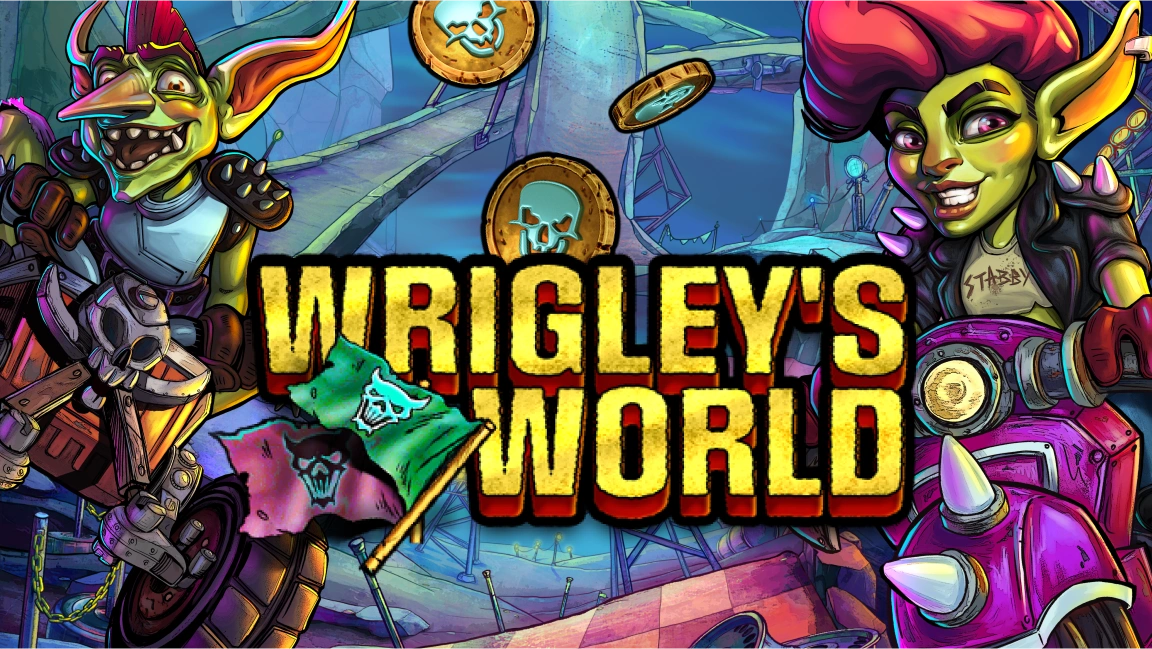 The promotional header for Wrigley's World, an online slot game on Betty.ca.