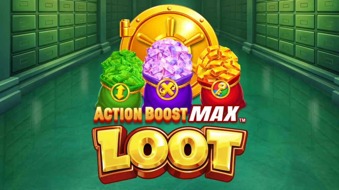 The promotional header for Action Boost Max™ Loot, an online slot game on Betty.ca.