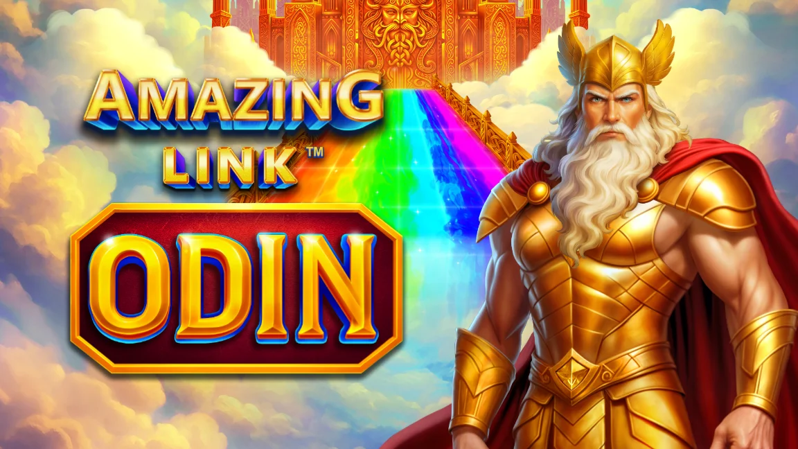 The promotional header for Amazing Link™ Odin, an online slot game on Betty.ca.