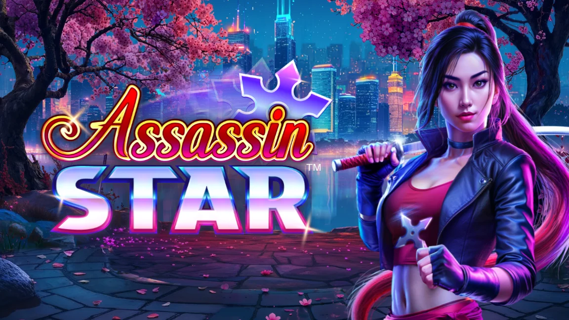 The promotional header for Assassin Star™, an online slot game on Betty.ca.