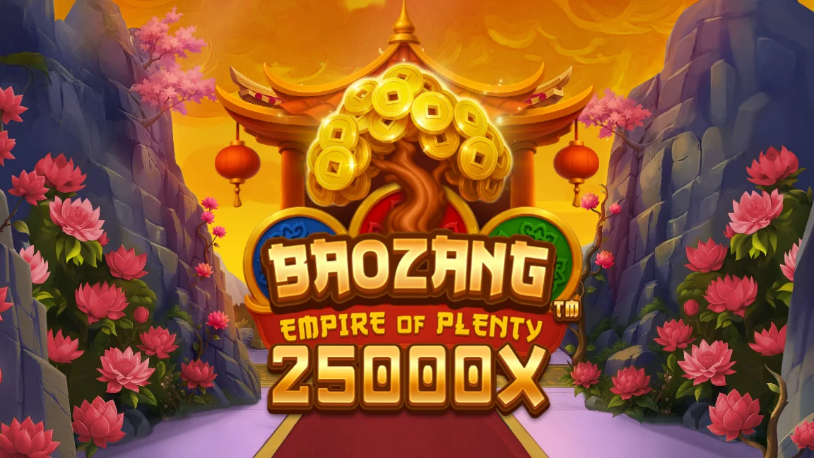 The promotional header for Baozang Empire of Plenty™, an online slot game on Betty.ca.