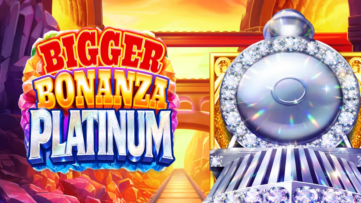 The promotional header for Bigger Bonanza Platinum Rush Express™, an online slot game on Betty.ca.