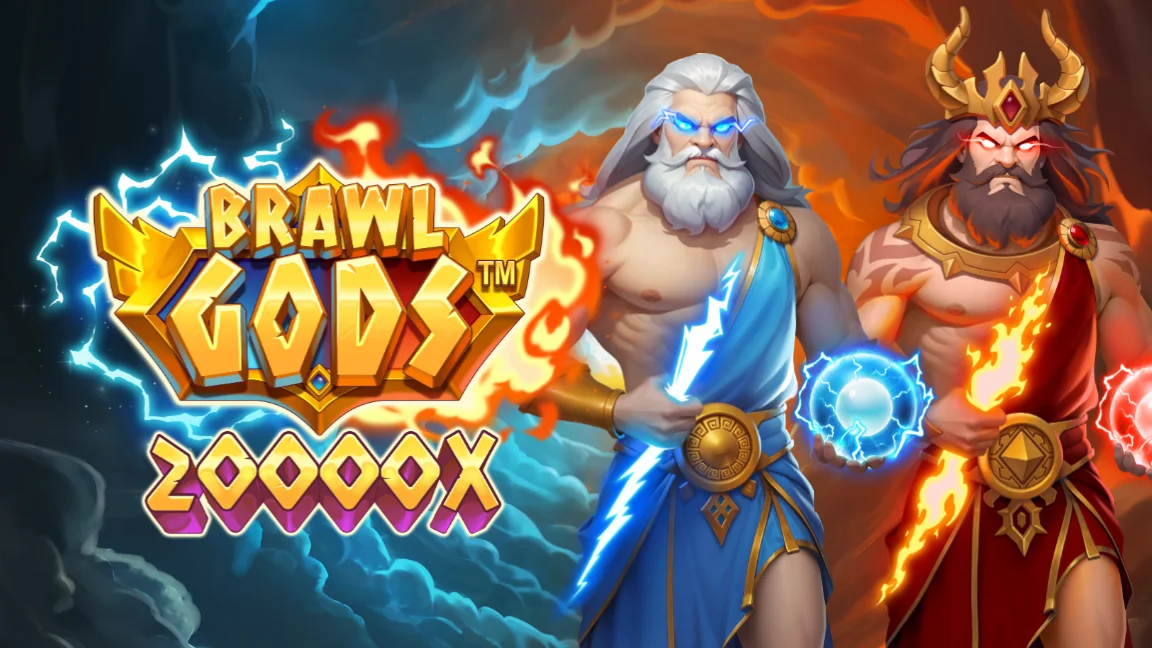 The promotional header for Brawl Gods™, an online slot game on Betty.ca.