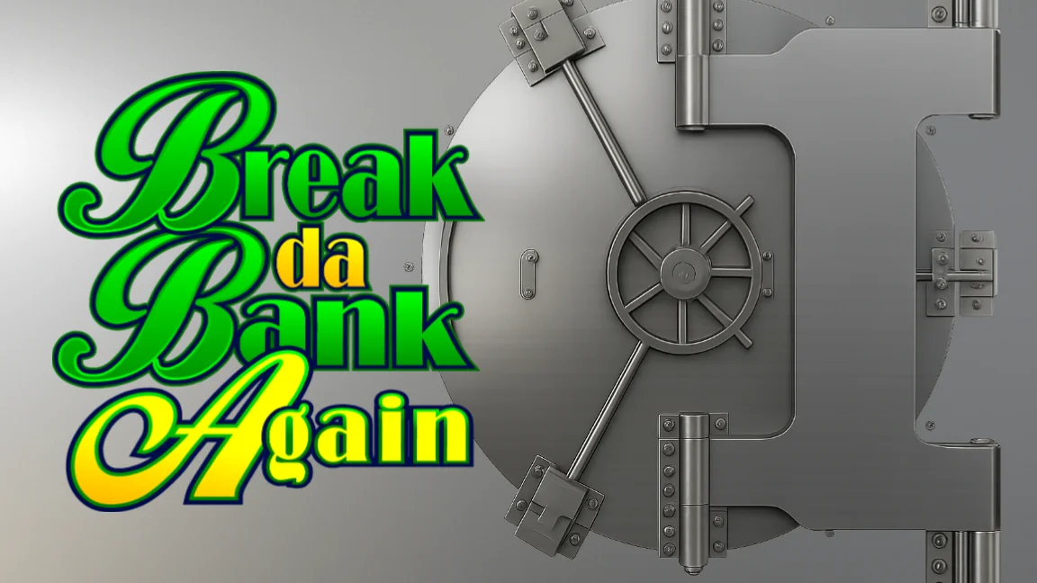 The promotional header for Break da Bank Again, an online slot game on Betty.ca.