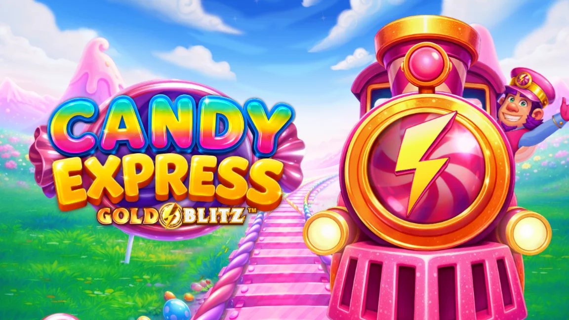 The promotional header for Candy Express Gold Blitz™, an online slot game on Betty.ca.