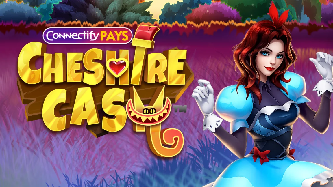 The promotional header for Connectify Pays Cheshire Cash™, an online slot game on Betty.ca.