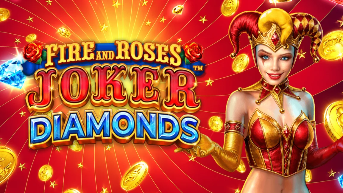 The promotional header for Fire and Roses Joker Diamonds™, an online slot game on Betty.ca.