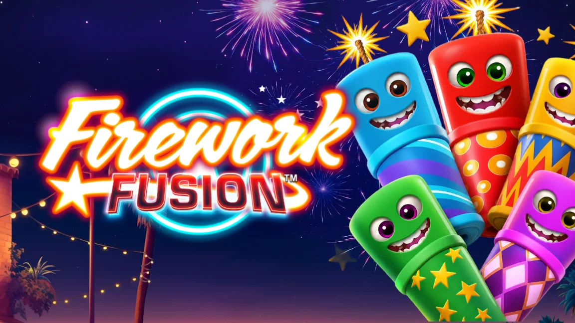 The promotional header for Firework Fusion™, an online slot game on Betty.ca.