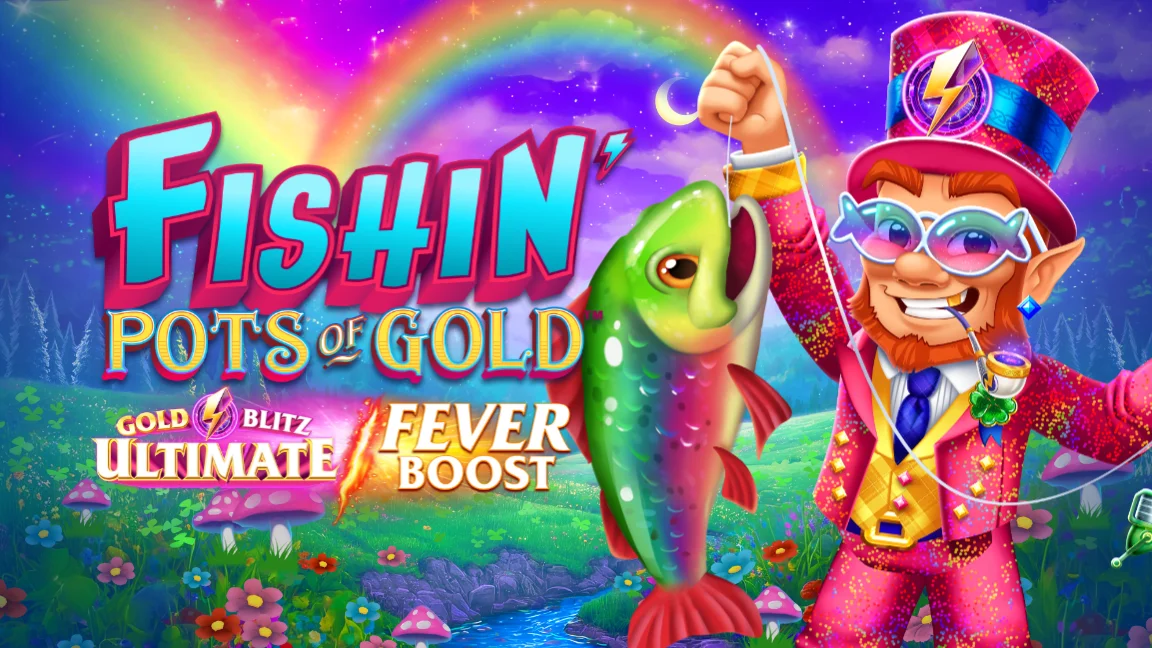The promotional header for Fishin' Pots of Gold: Gold Blitz Ultimate Fever Boost™, an online slot game on Betty.ca.