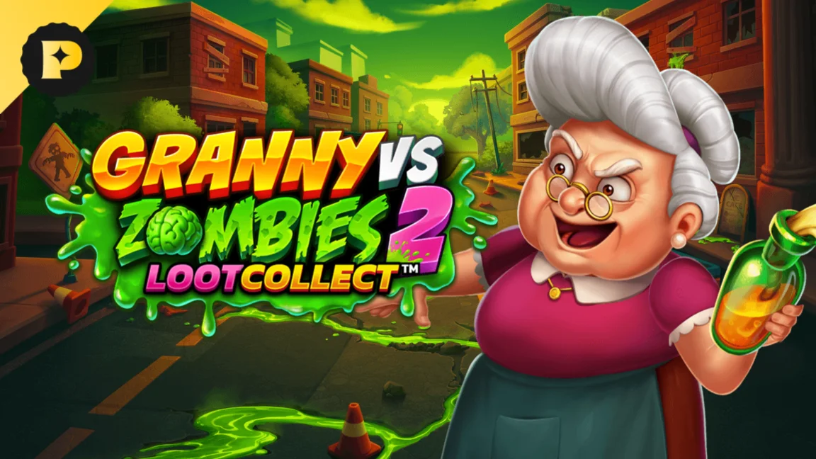 The promotional header for Granny vs Zombies 2 Loot Collect™, an online slot game on Betty.ca.