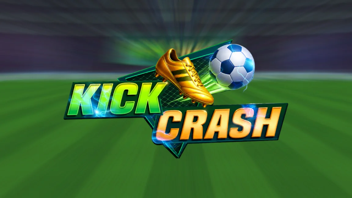 The promotional header for Kick Crash™, an online slot game on Betty.ca.