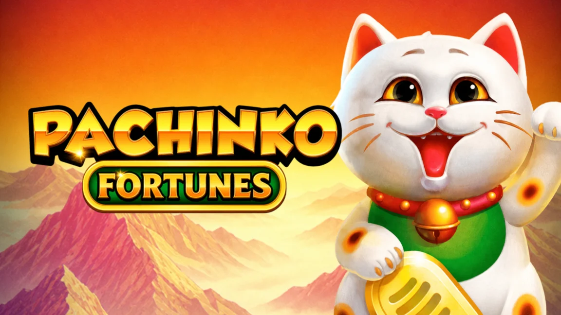 The promotional header for Pachinko Fortunes, an online slot game on Betty.ca.