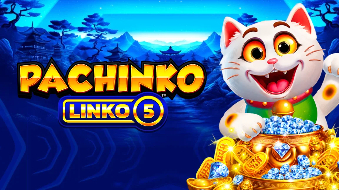 The promotional header for Pachinko Linko 5™, an online slot game on Betty.ca.