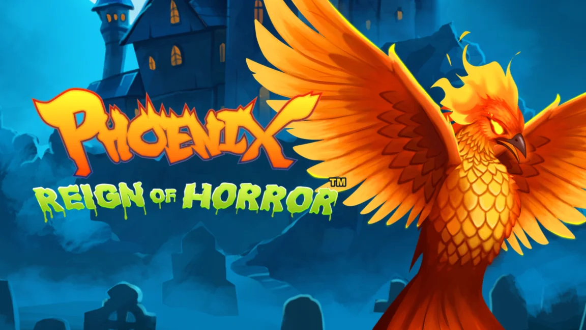 The promotional header for Phoenix Reign of Horror™, an online slot game on Betty.ca.